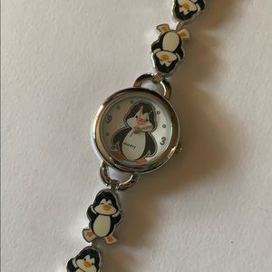 Penguin Band Silver Watch